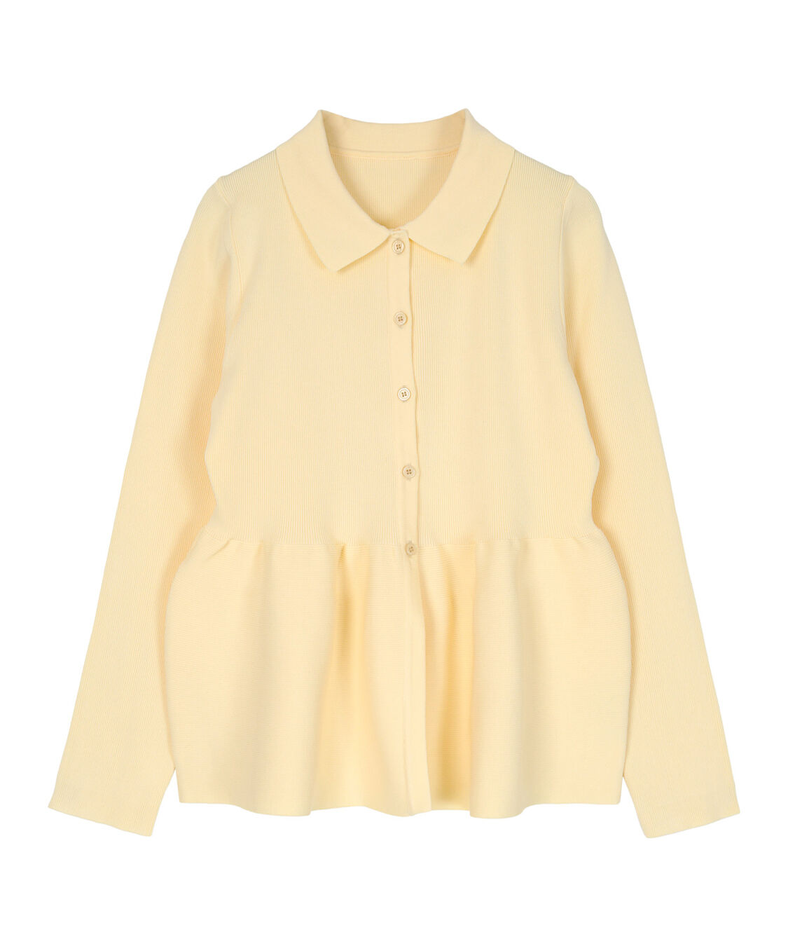 ur's「ウエストペプラムポロニットカーディガン」|ニット・セーター|