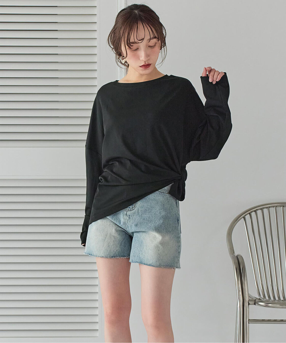 SEA DRESS「サイドスリットトップス/ラッシュガード」|ビキニトップス|