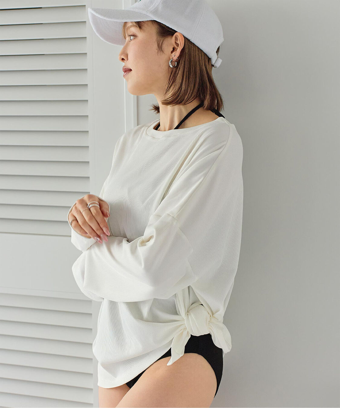 SEA DRESS「サイドスリットトップス/ラッシュガード」|ビキニトップス|