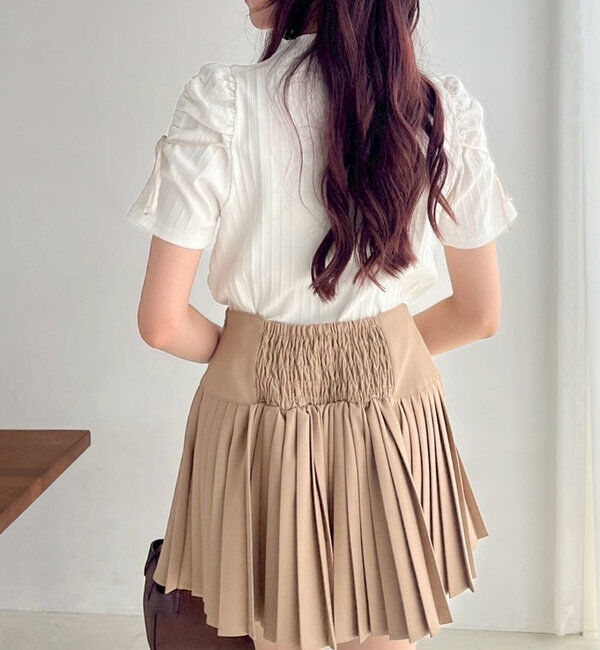  「肩あきリボンテレコトップス」|プルオーバー|