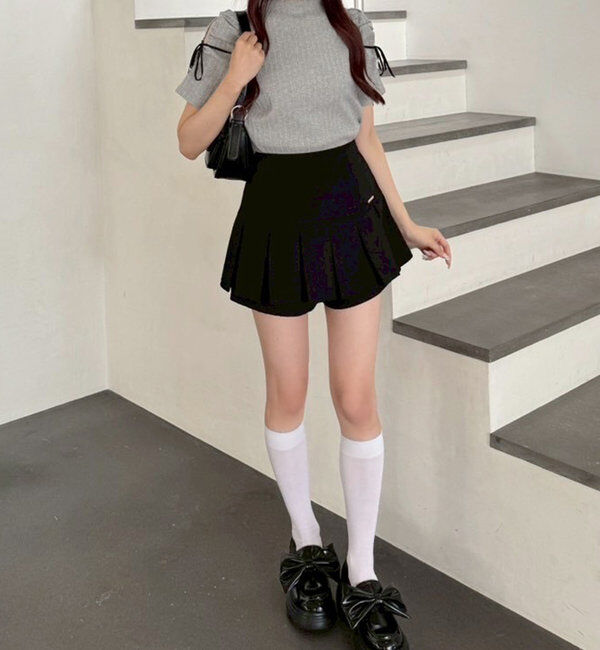  「肩あきリボンテレコトップス」|プルオーバー|