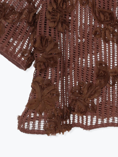 Te chichi TERRASSE「フラワーメッシュカーディガン」|シャツ・ブラウス|