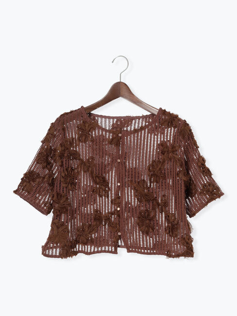 Te chichi TERRASSE「フラワーメッシュカーディガン」|シャツ・ブラウス|