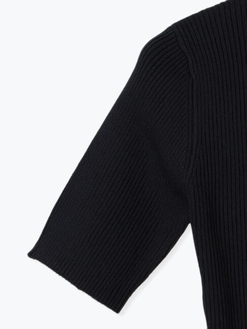 Te chichi「パールトリミングカラー5分袖ニット」|ニット・セーター|