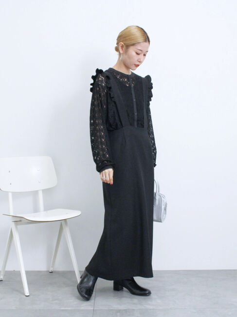 Samansa Mos2 blue「サス付ナロースカート」|スカート|