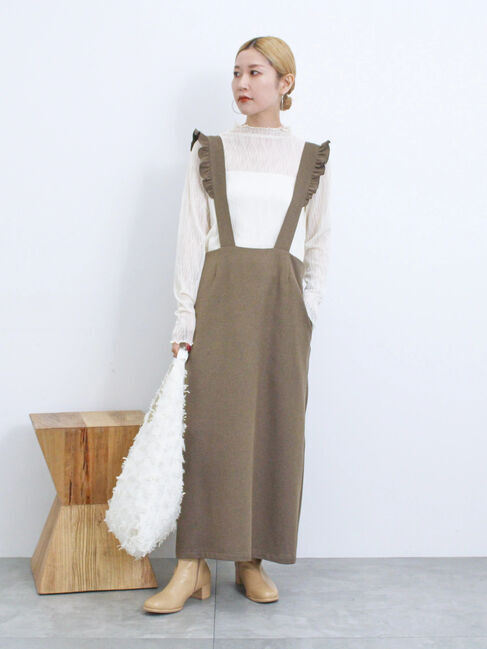 Samansa Mos2 blue「サス付ナロースカート」|スカート|