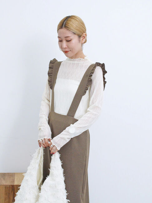 Samansa Mos2 blue「サス付ナロースカート」|スカート|