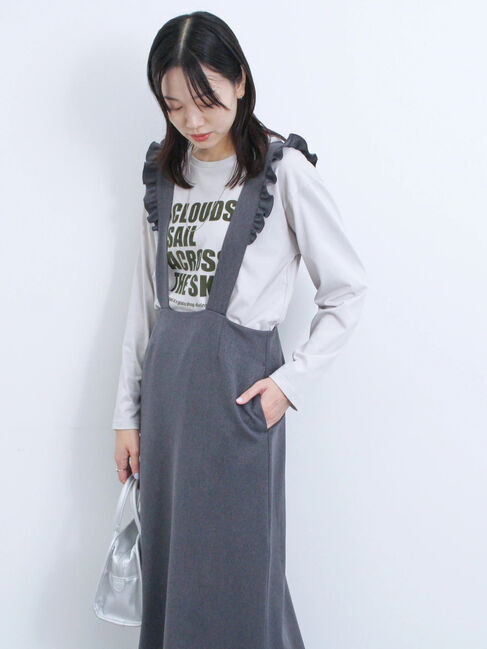 Samansa Mos2 blue「サス付ナロースカート」|スカート|