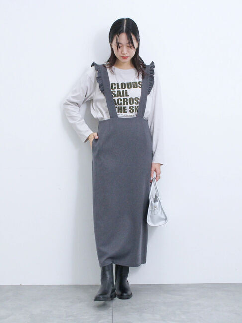 Samansa Mos2 blue「サス付ナロースカート」|スカート|