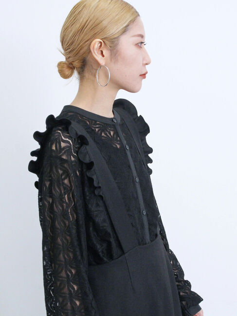 Samansa Mos2 blue「サス付ナロースカート」|スカート|