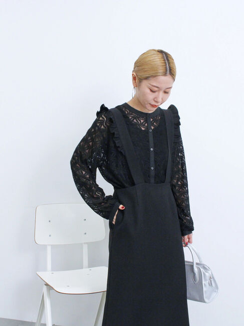 Samansa Mos2 blue「サス付ナロースカート」|スカート|