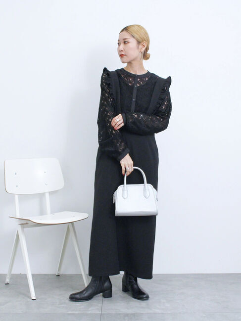 Samansa Mos2 blue「サス付ナロースカート」|スカート|