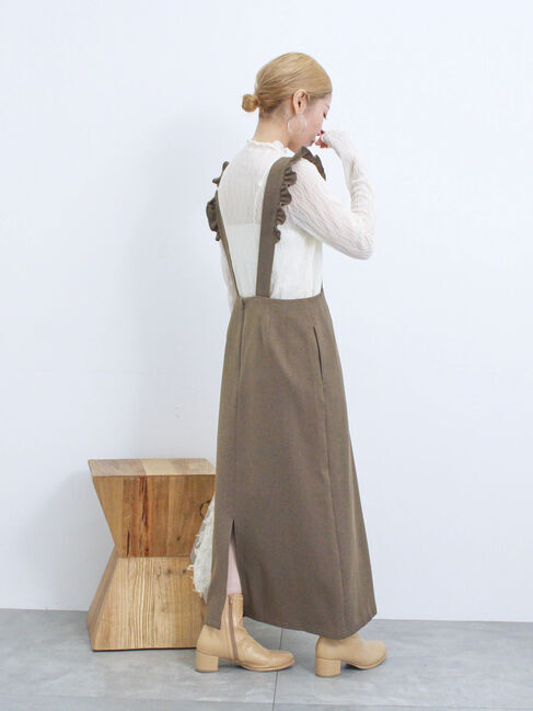 Samansa Mos2 blue「サス付ナロースカート」|スカート|