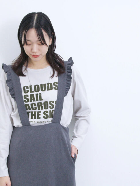 Samansa Mos2 blue「サス付ナロースカート」|スカート|