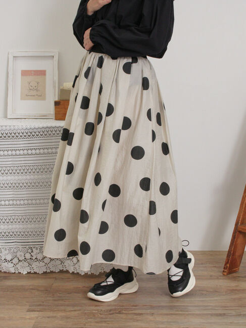 Samansa Mos2「シアードットプリントスカート」|スカート|