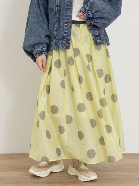 Samansa Mos2「シアードットプリントスカート」|スカート|