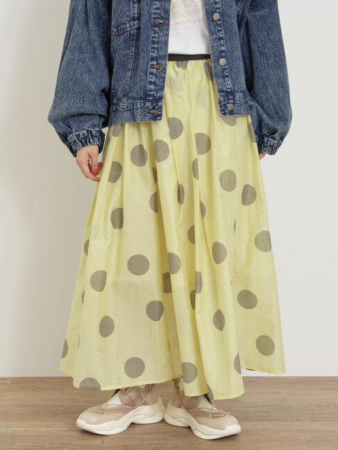 Samansa Mos2「シアードットプリントスカート」|スカート|