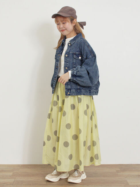 Samansa Mos2「シアードットプリントスカート」|スカート|