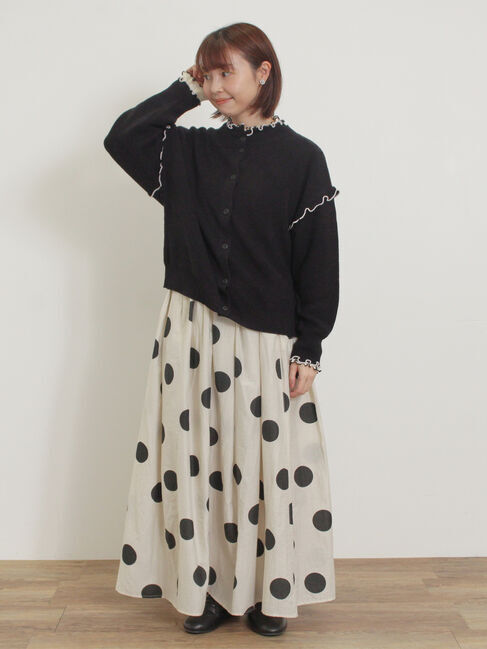 Samansa Mos2「シアードットプリントスカート」|スカート|