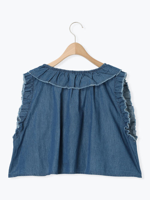 SM2「デニムフリルベスト」|ダウンベスト・ベスト|