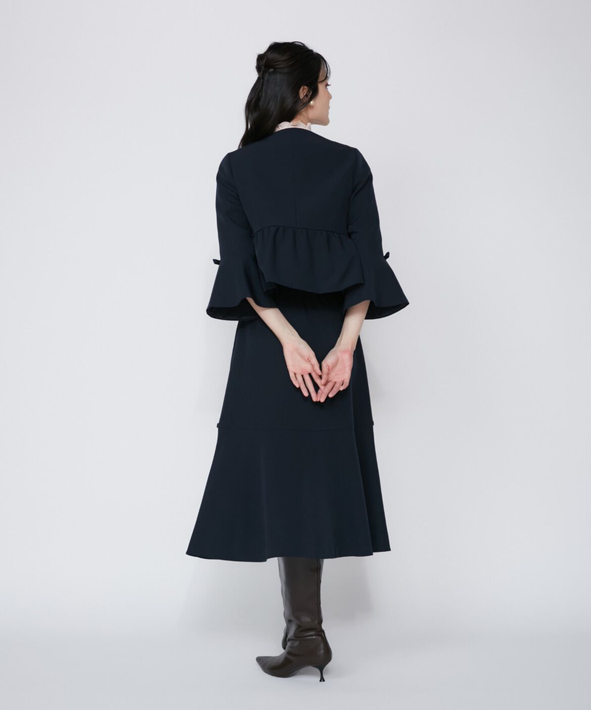 Maglie le cassetto「《大きいサイズ》リボンディテールフレアスカート《M Maglie le cassetto》」|フレア|