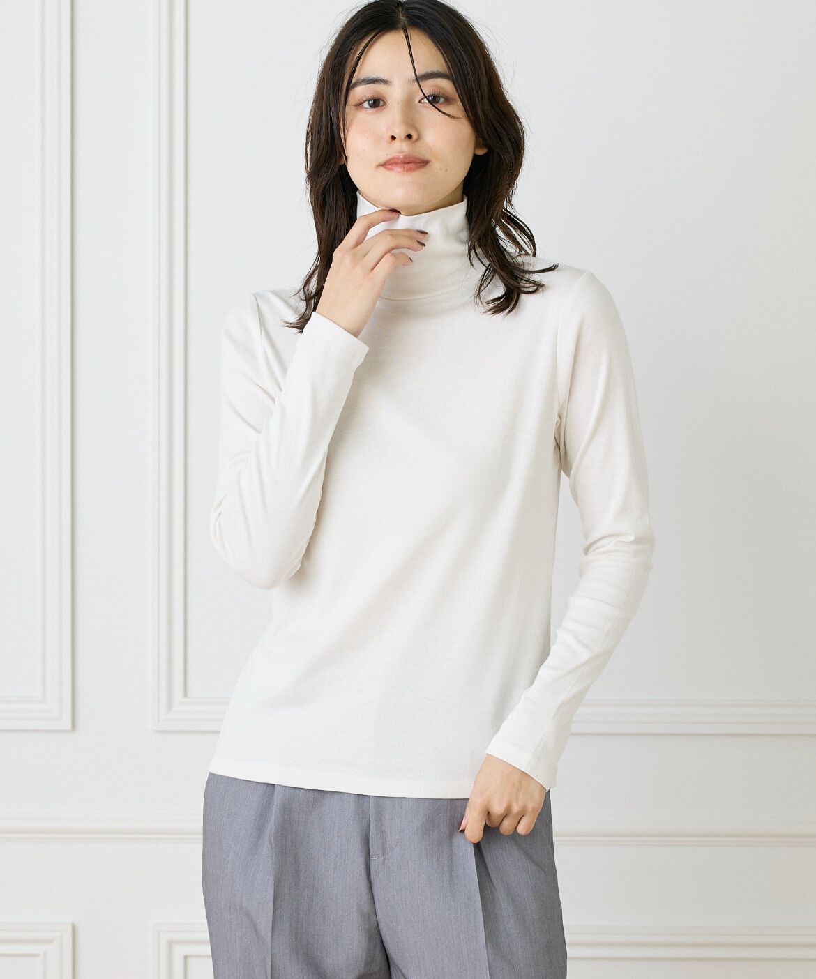 DAY by DAY it&rsquo;s international「長袖ハイネックプルオーバー《スビン綿MIXフライス》」|Tシャツ・カットソー|