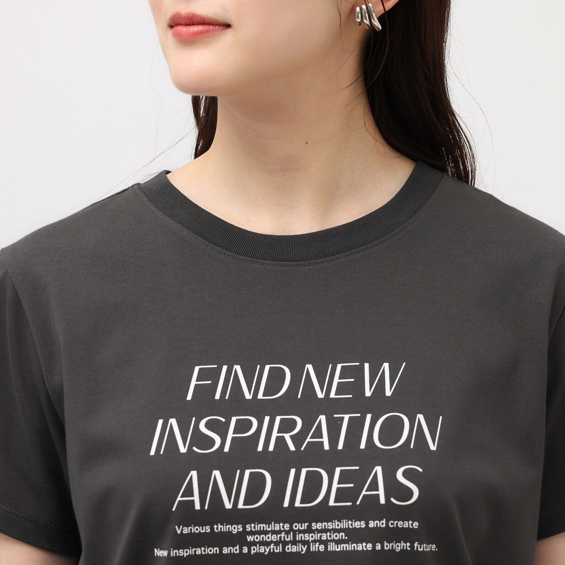 UNTITLED「【なめらかな肌触り】シルケットロゴTシャツ」|Tシャツ・カットソー|