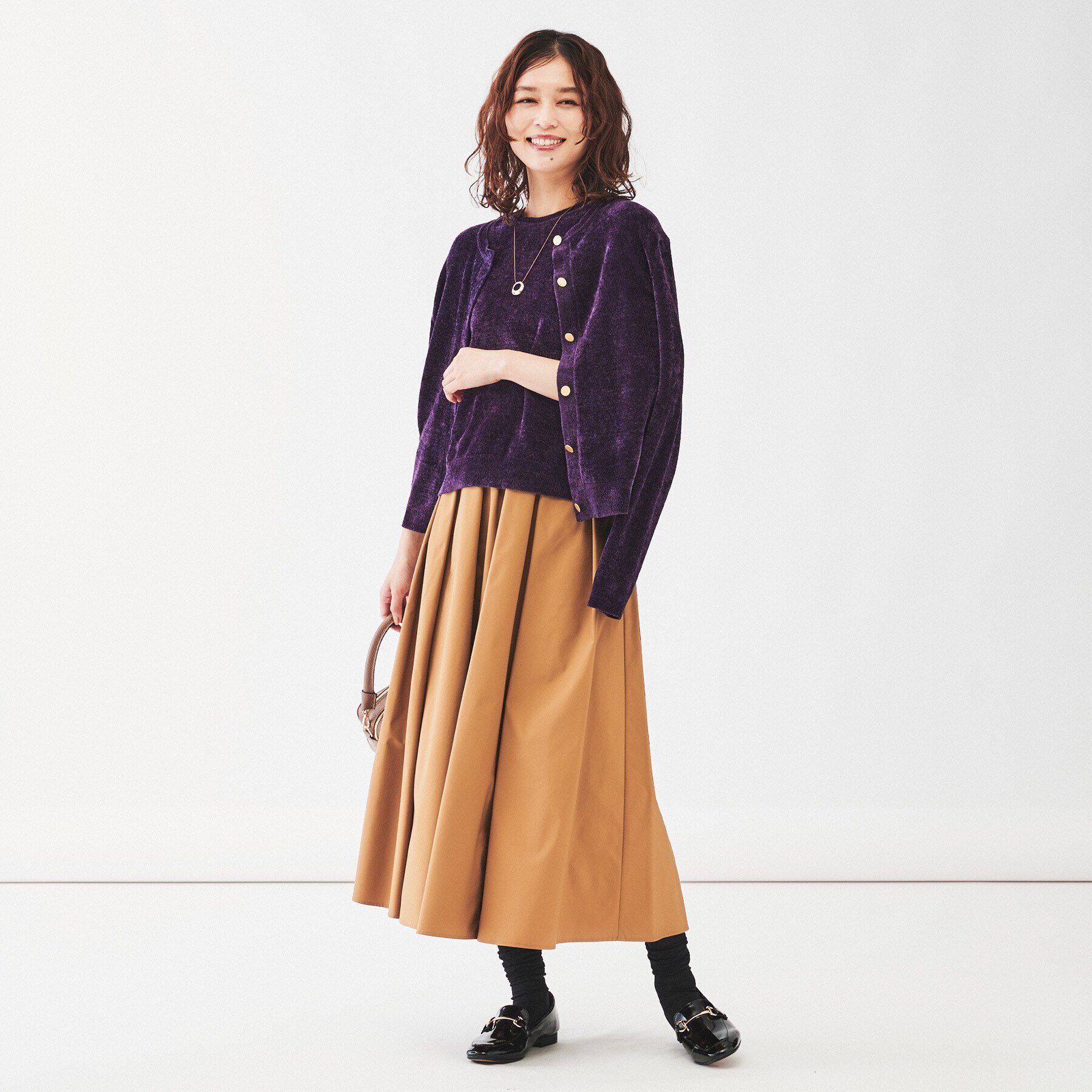 UNTITLED「【アンサンブル＆セットアップ可能】モール5分袖プルオーバー」|ニット・セーター|