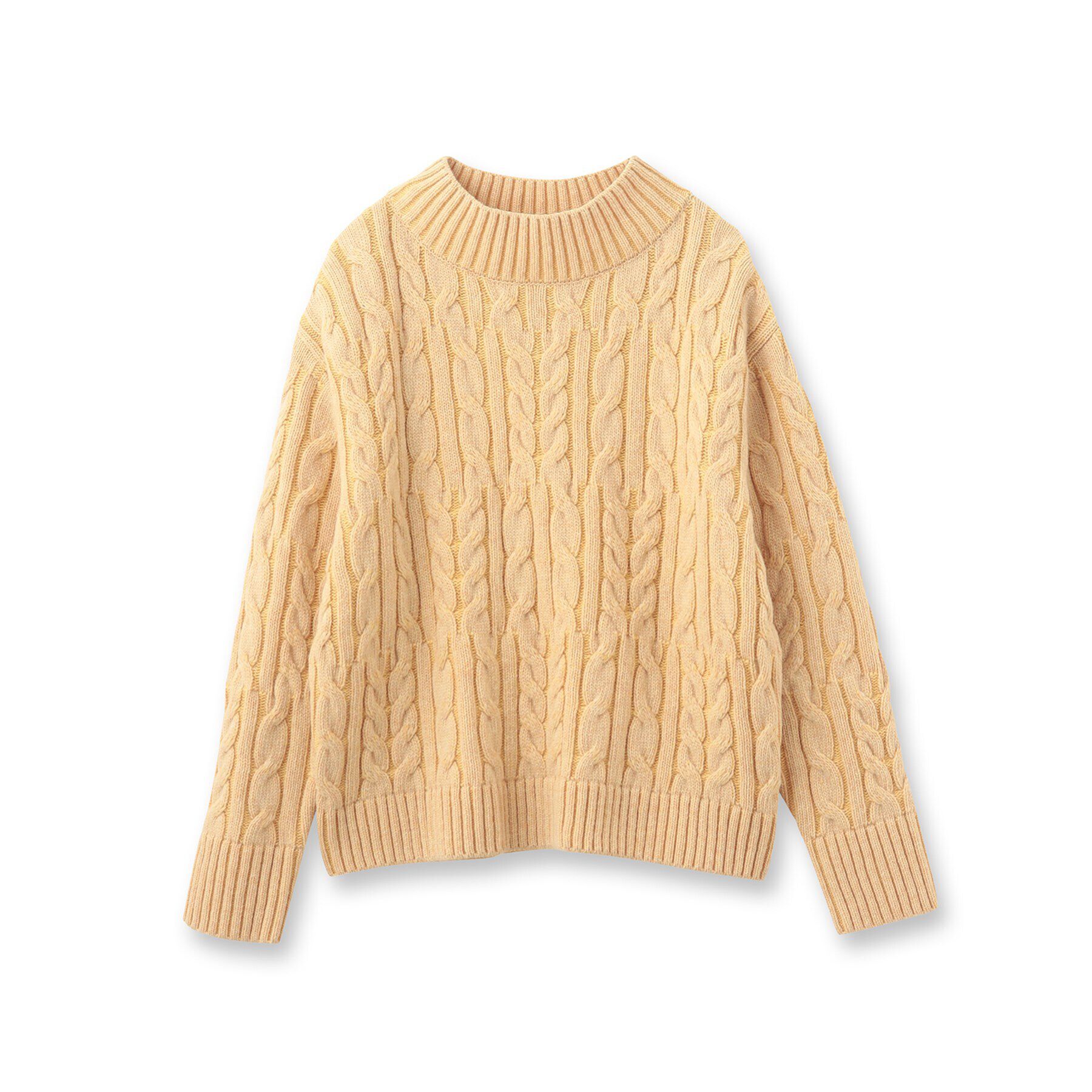 UNTITLED「【日本製/すっきり丈/トラッド】ラムウール ケーブルニット」|ニット・セーター|