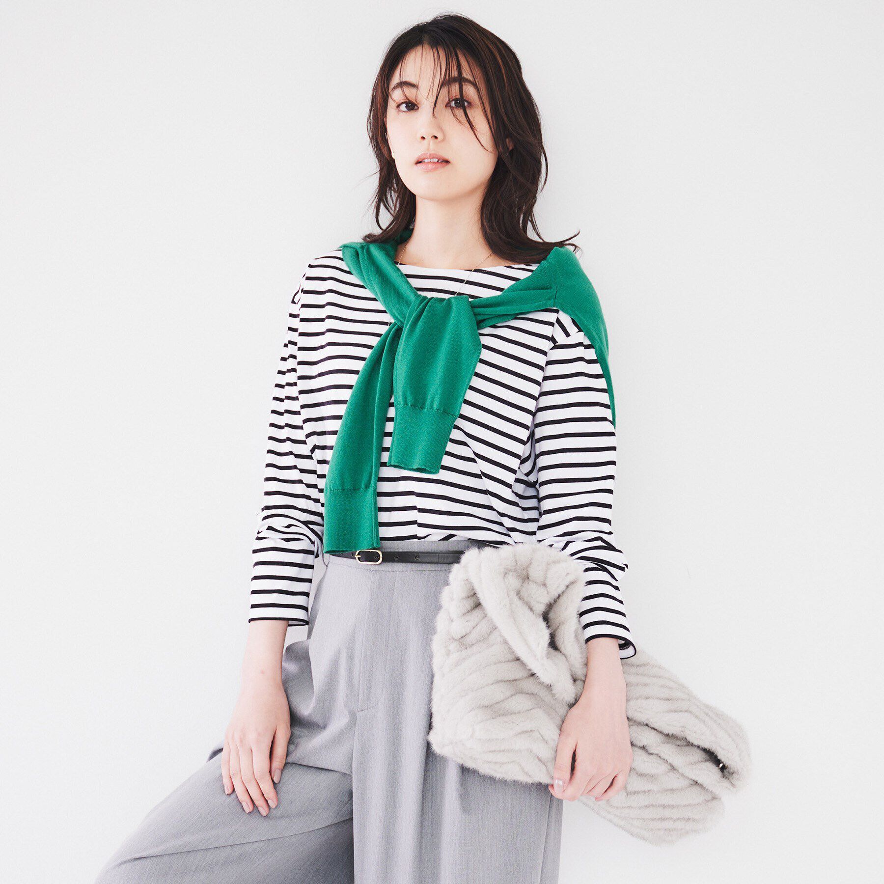 UNTITLED「フェイクファーチェーンショルダー」|トートバッグ|