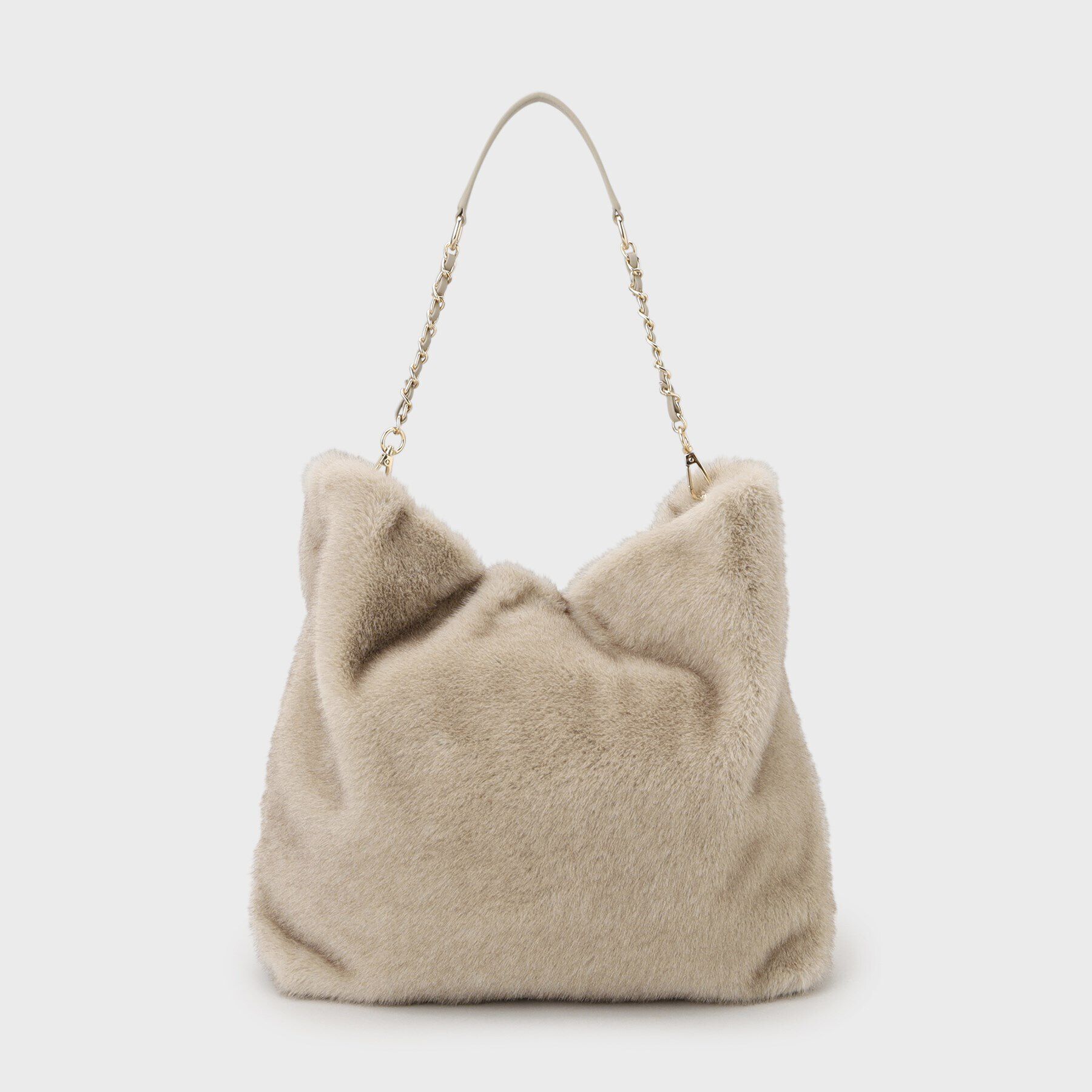 UNTITLED「フェイクファーチェーンショルダー」|トートバッグ|