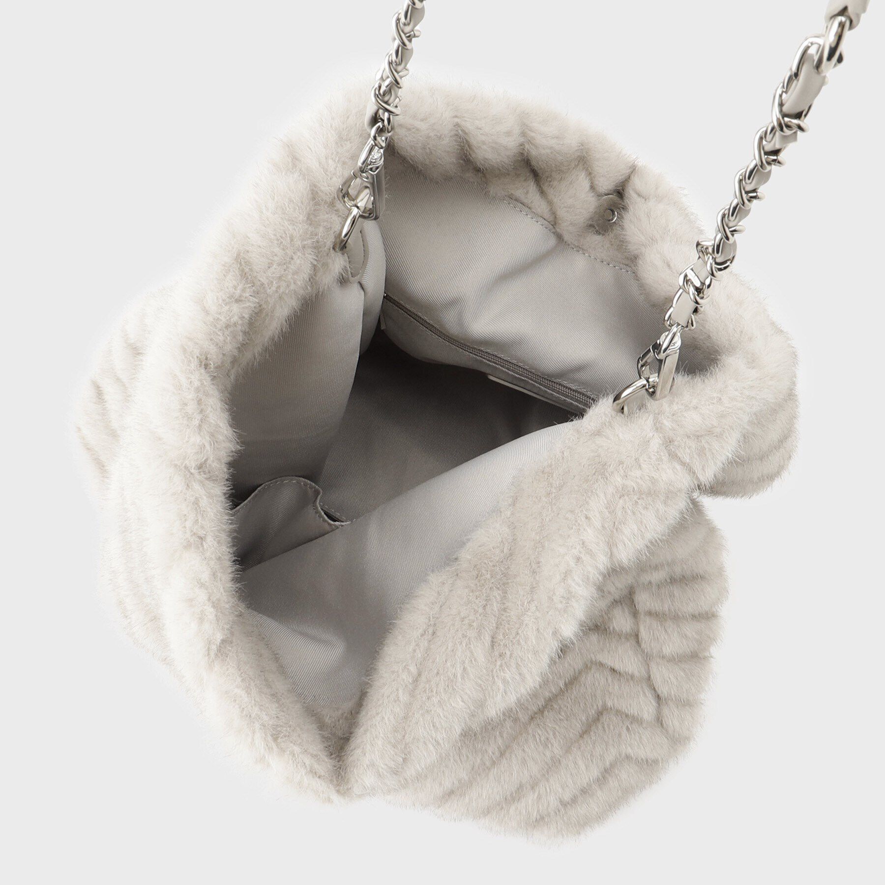 UNTITLED「フェイクファーチェーンショルダー」|トートバッグ|