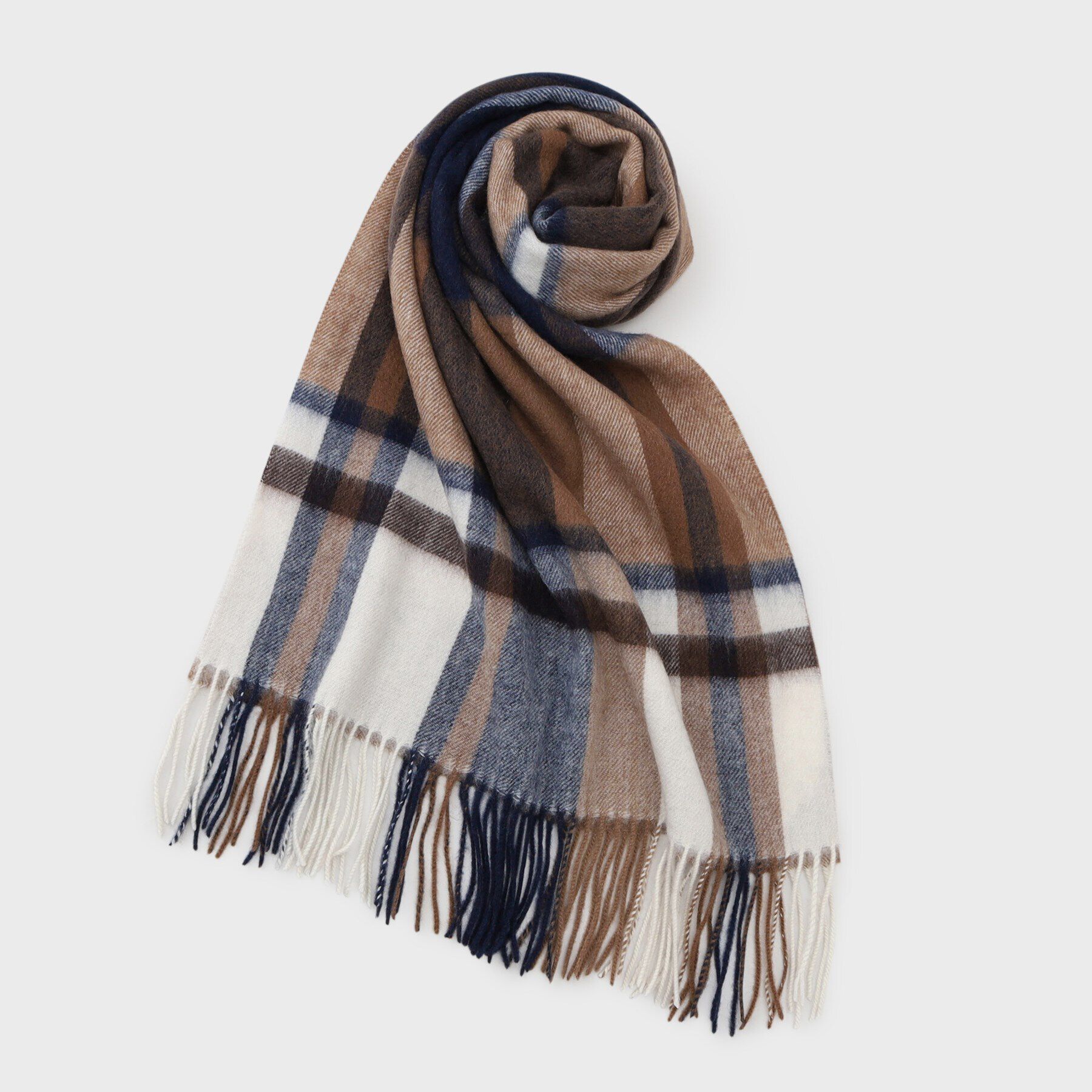 UNTITLED「【手洗い可】ラムズウォッシャブルストール」|ストール|キャメルブラウン(2