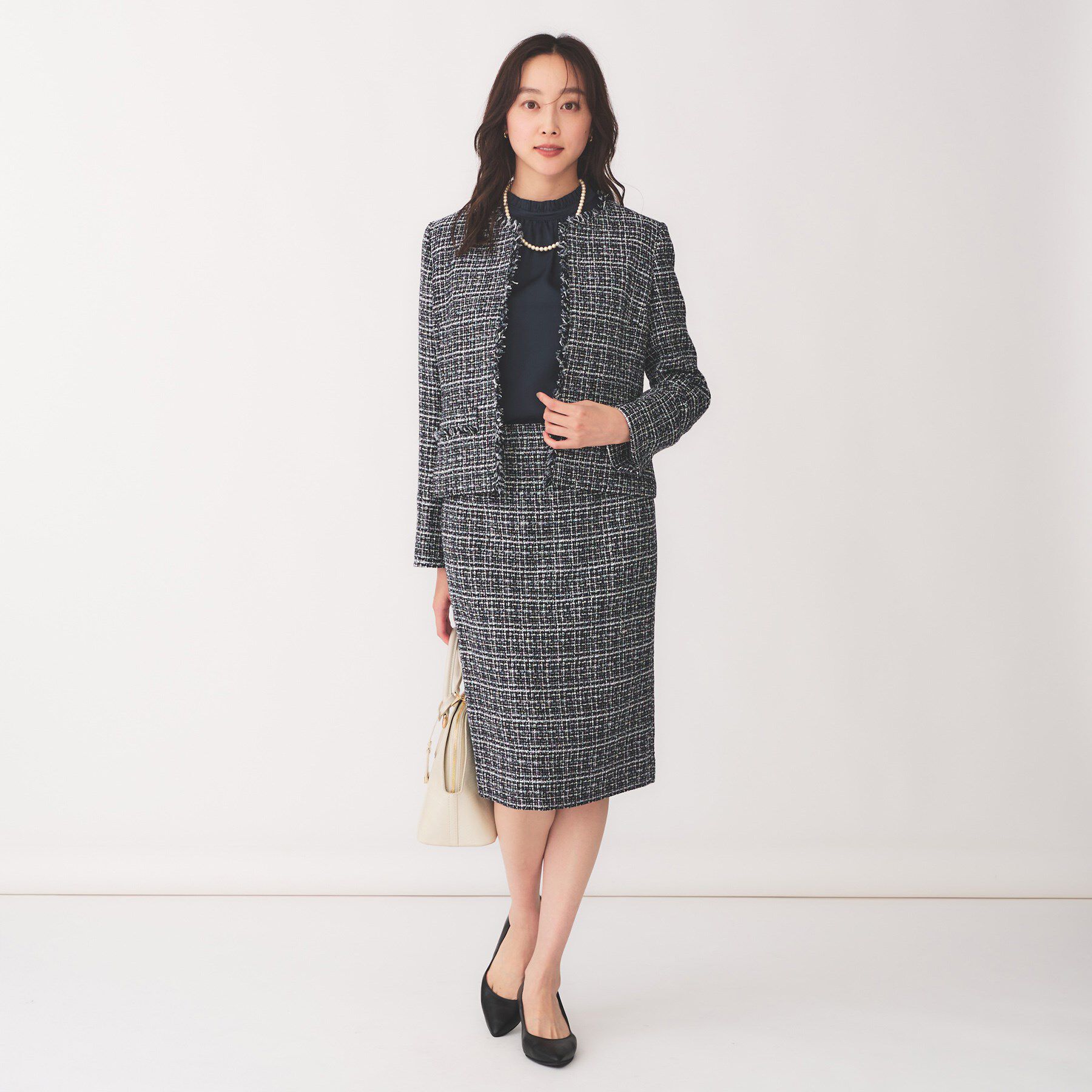 UNTITLED「【通勤】スタンドネック フリルブラウス」|シャツ・ブラウス|