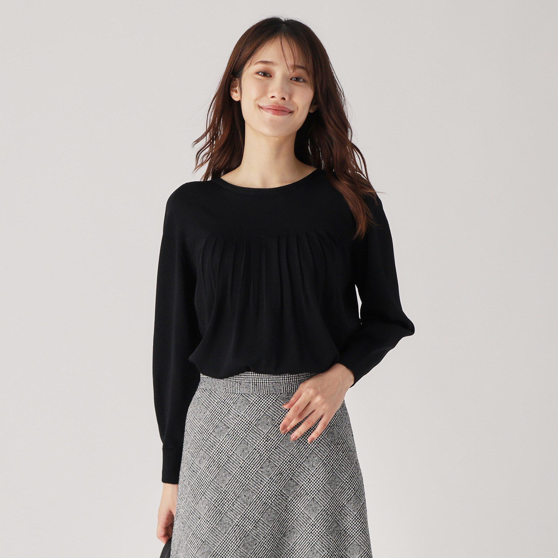 COUP DE CHANCE「【洗える／日本製／ホールガーメント（R）】ニットトップス」|ニット・セーター|ブラック(019)