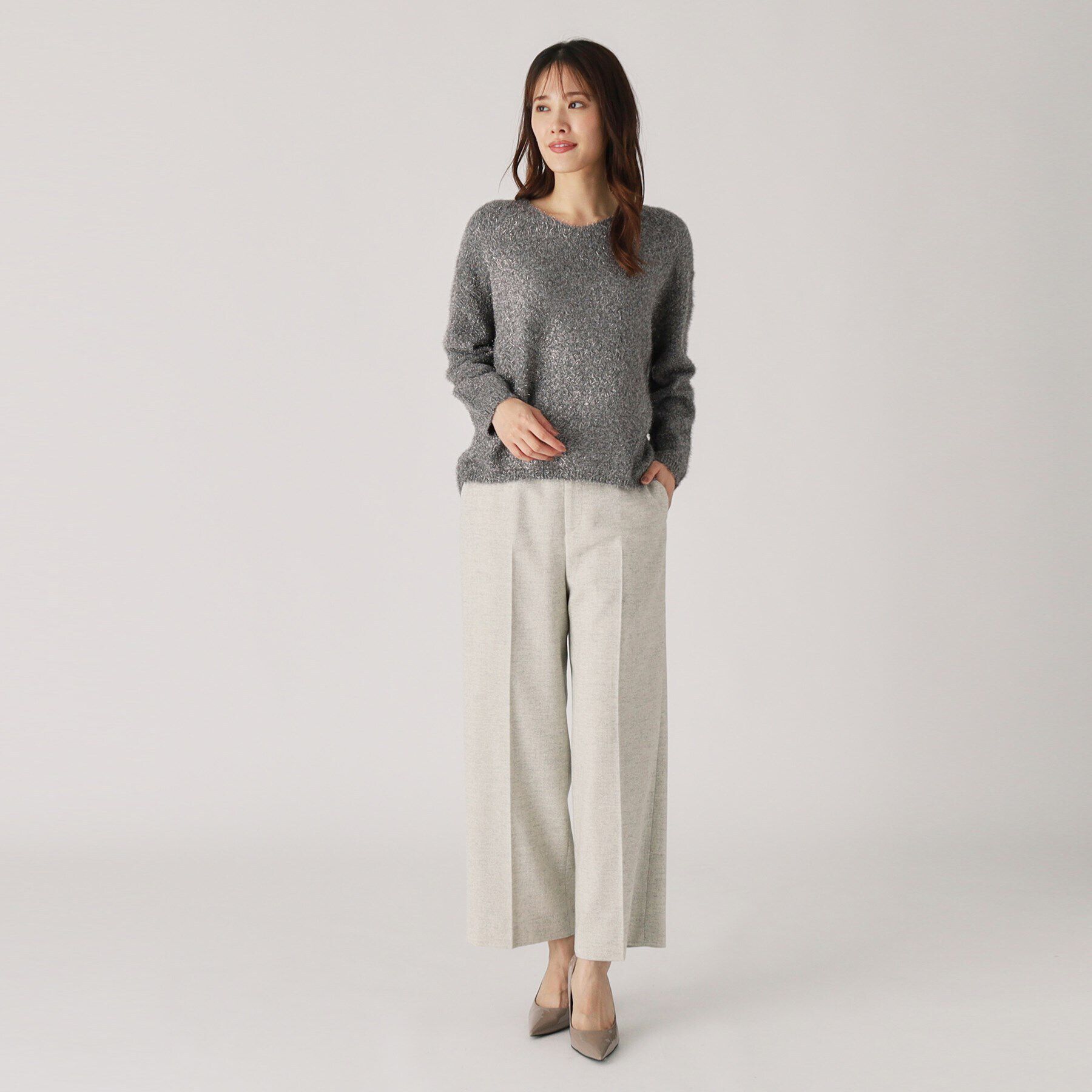 COUP DE CHANCE「【洗える／セットアップ可】華やぐフェザーラメニット」|ニット・セーター|