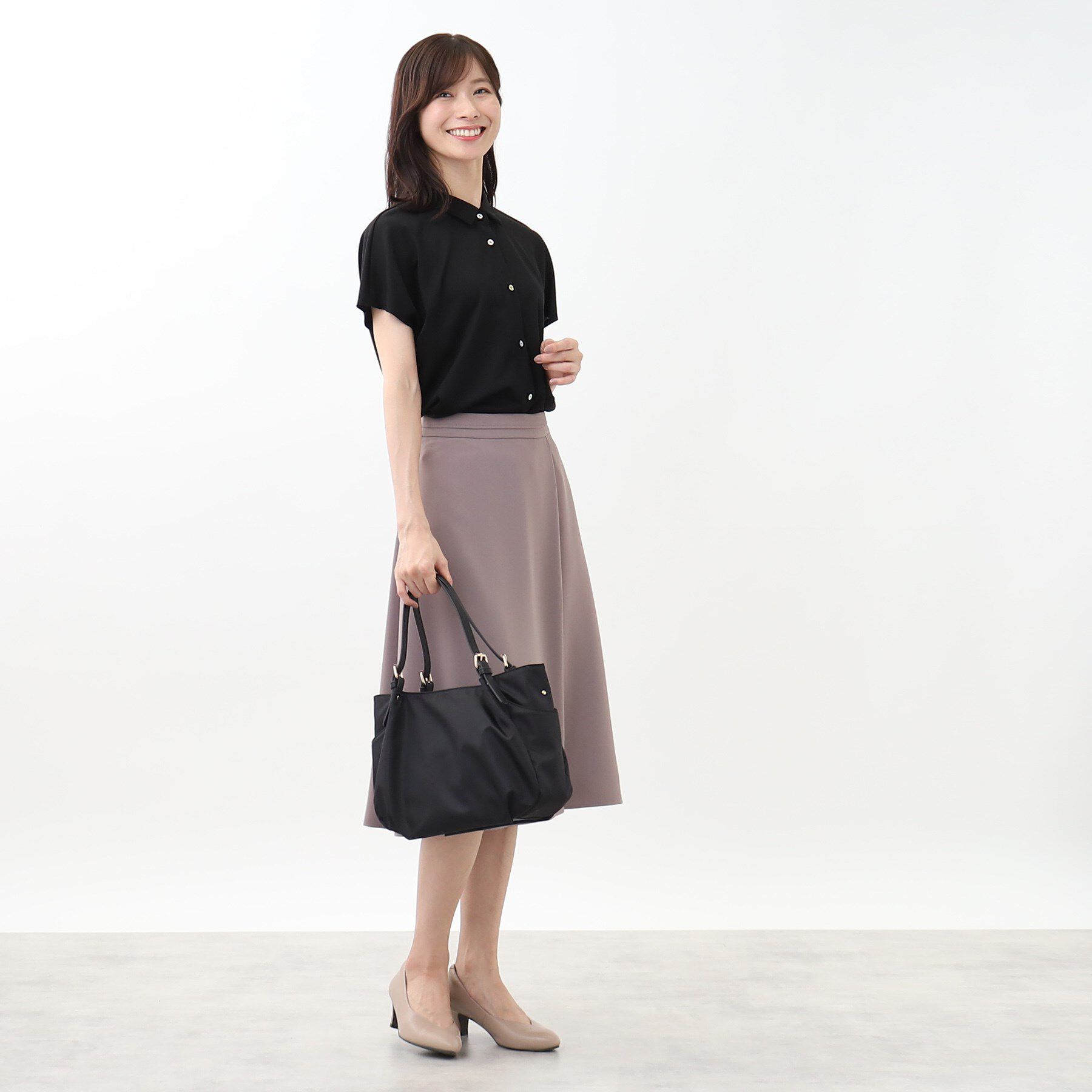 Reflect「【マシンウォッシュ／二の腕カバー】フレンチスリーブブラウス」|シャツ・ブラウス|