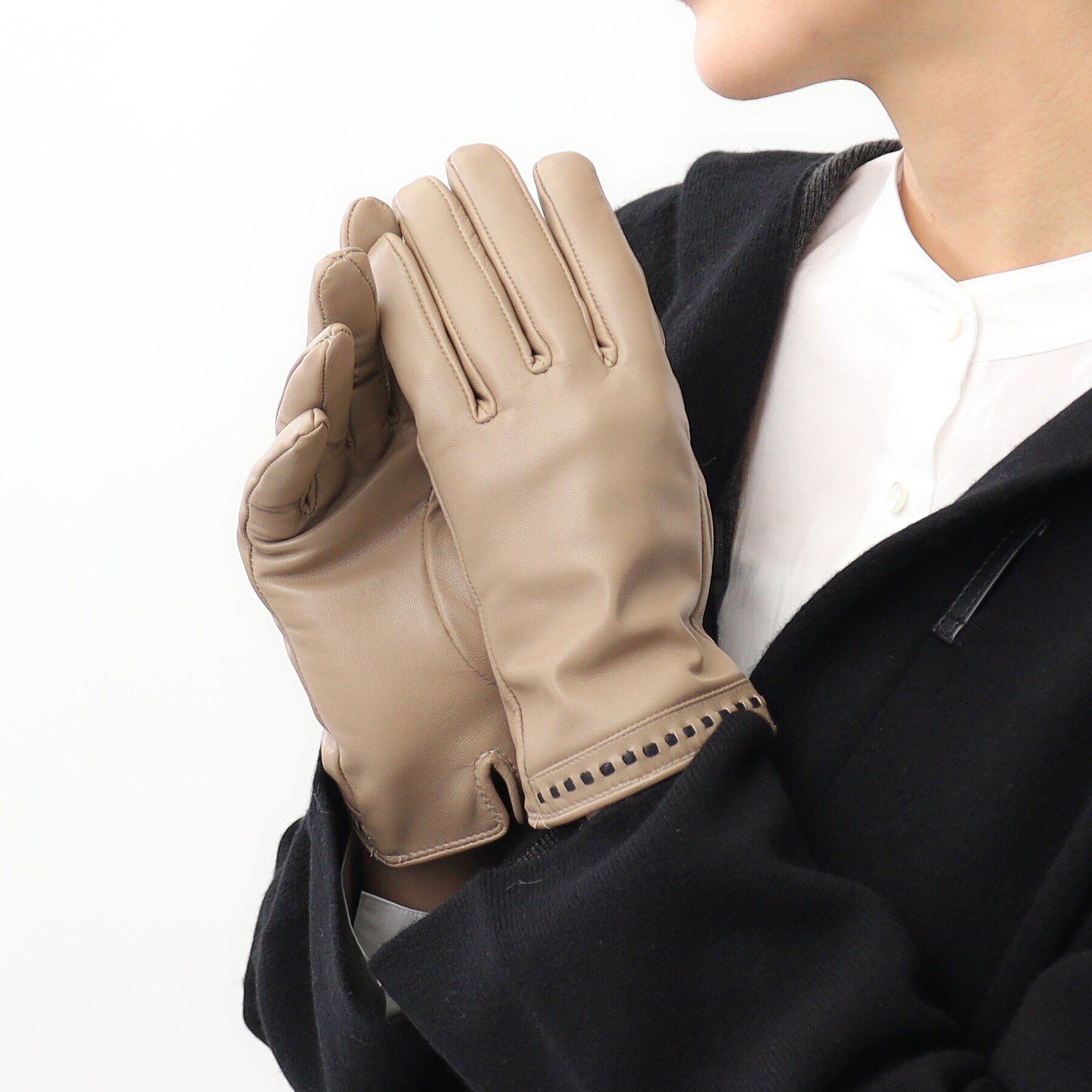 Reflect「ステッチデザインレザーグローブ」|手袋|