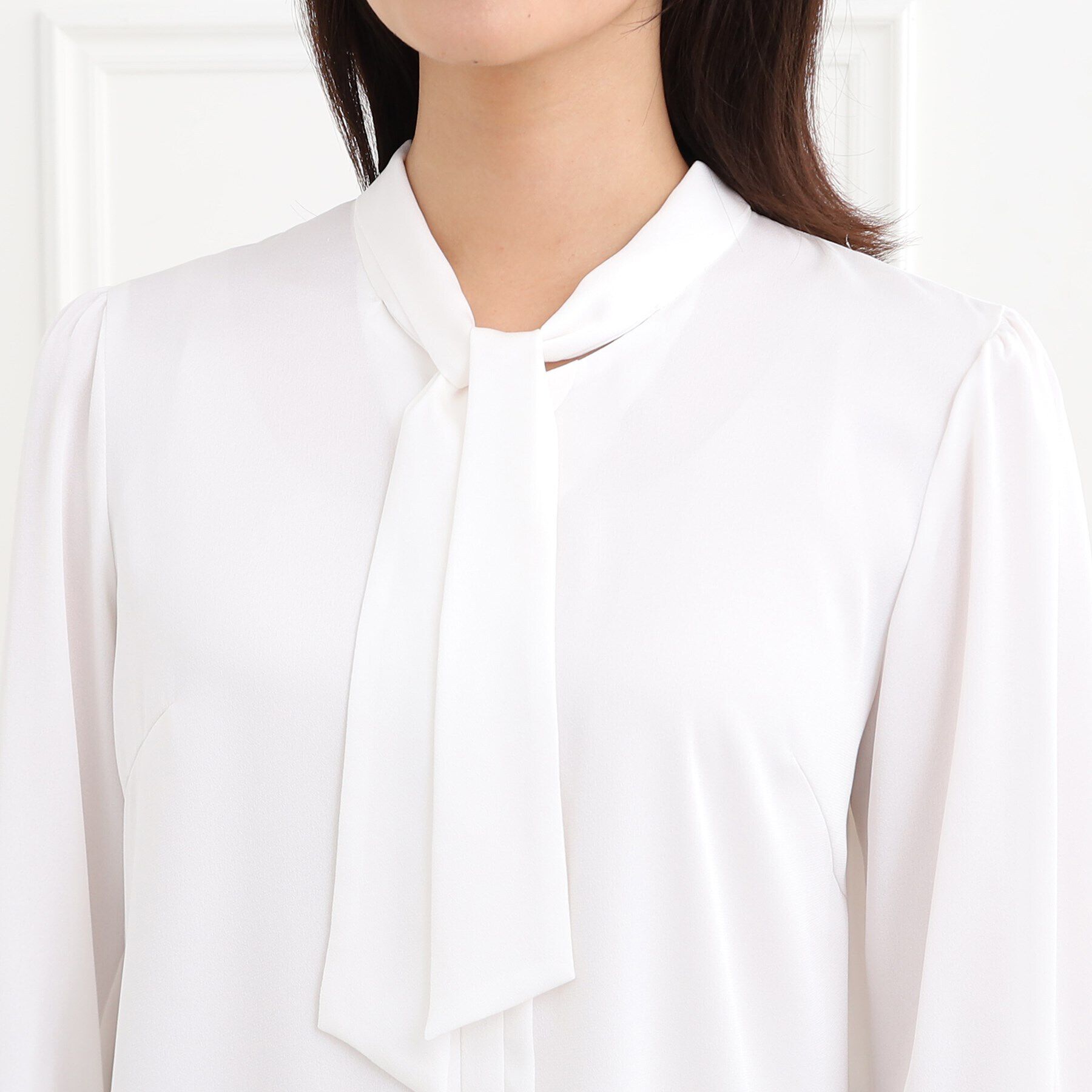 Reflect「【夏SALE／フォーマル/マシンウォッシュ可】シルキーボウタイデザインブラウス」|シャツ・ブラウス|