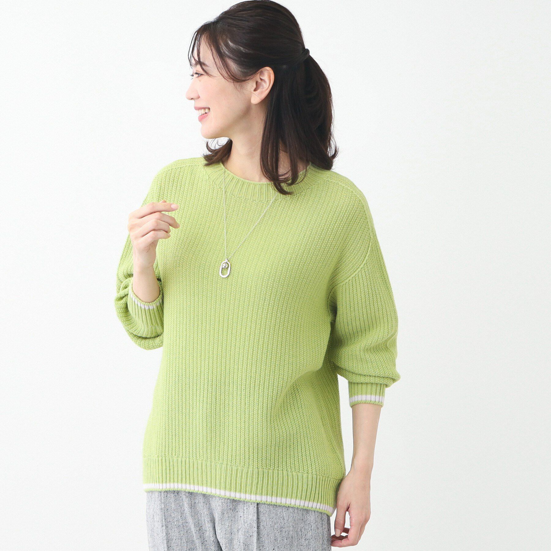 Reflect「【夏SALE／手洗い可／ホールガーメント（R）】ゆるシルエットニット」|ニット・セーター|