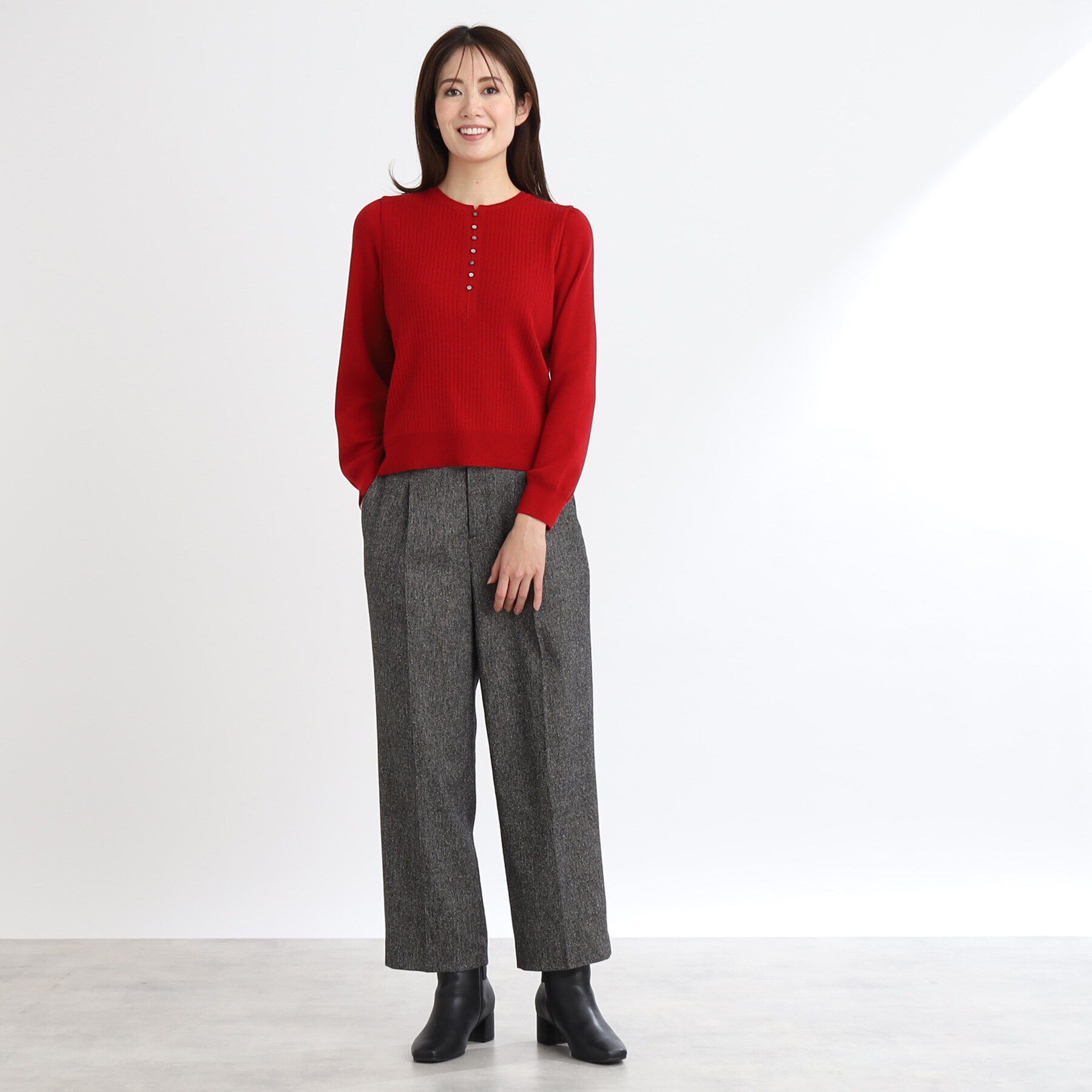 Reflect「【手洗い可／すっきり見え】ボリュームスリーブニット」|ニット・セーター|