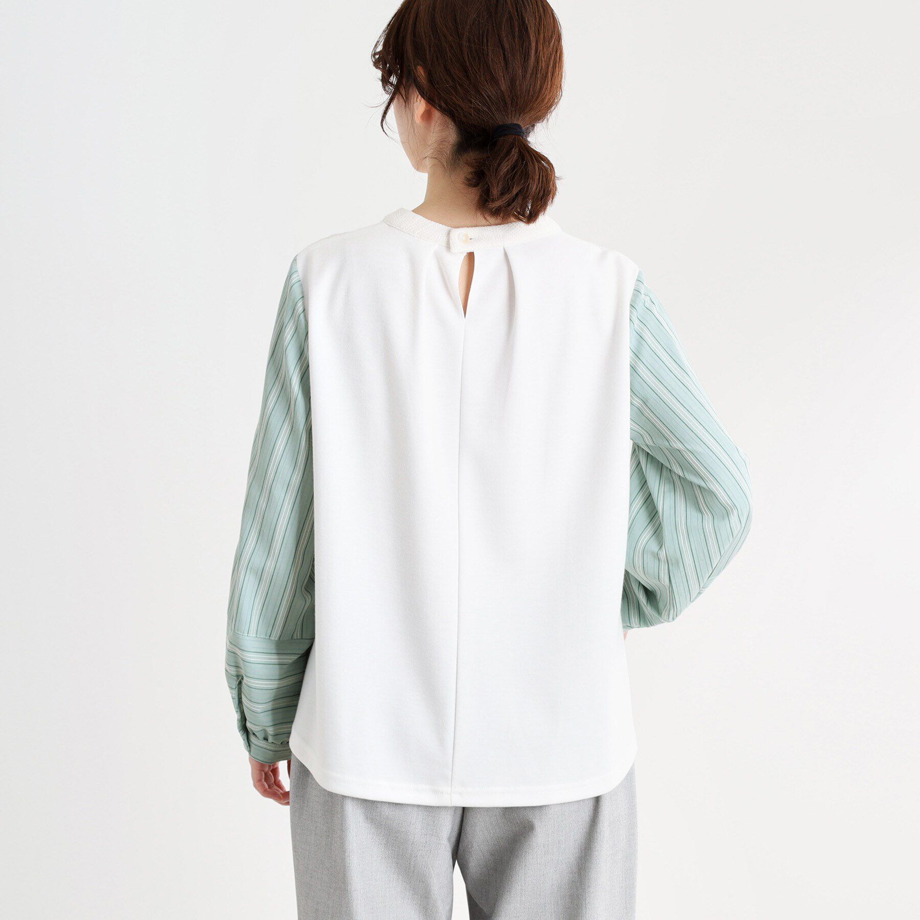 Reflect「【夏SALE／E‐QUALITY／洗える】異素材ミックスプルオーバー」|Tシャツ・カットソー|