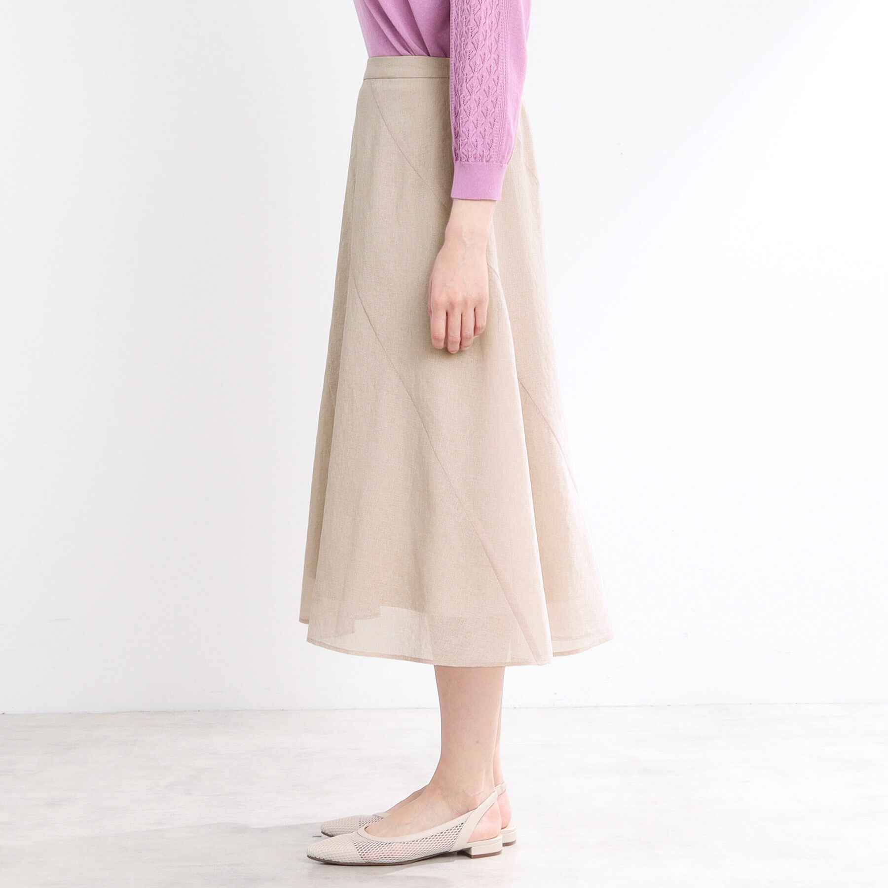 Reflect「【手洗い可】シアーガーゼフレアスカート」|スカート|