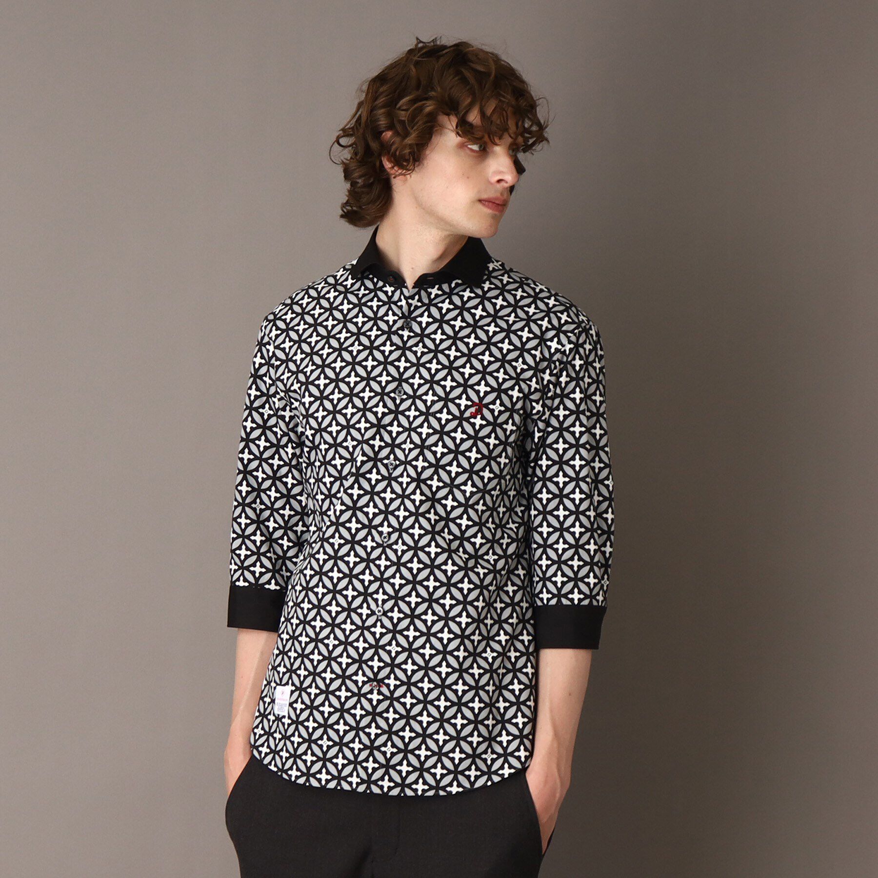 DRESSTERIOR「【Safari5月号掲載】オーバーラップサークル スリークオーターシャツ」|シャツ・ブラウス|