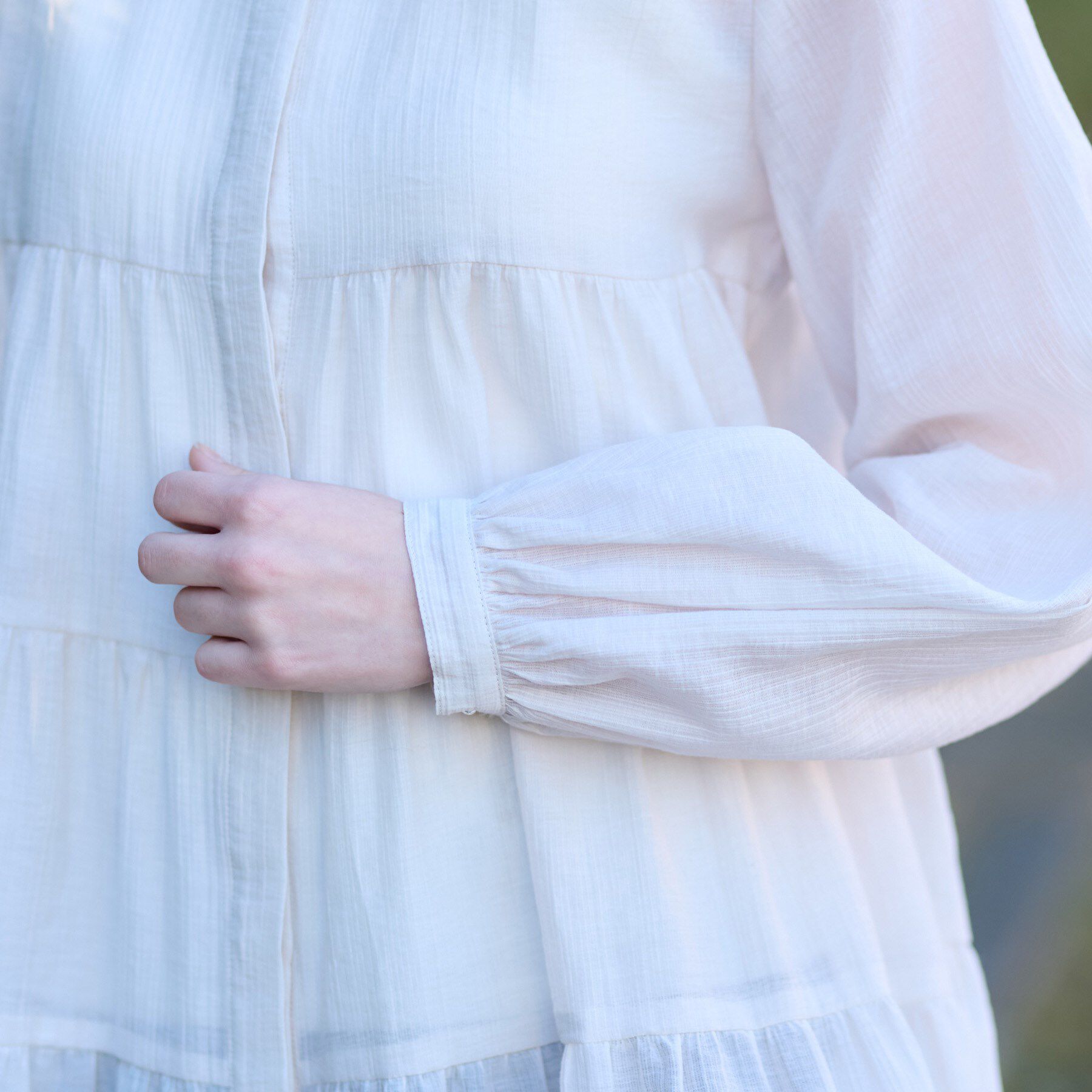 DRESSTERIOR「【洗える】ティアードシアーブラウス」|シャツ・ブラウス|