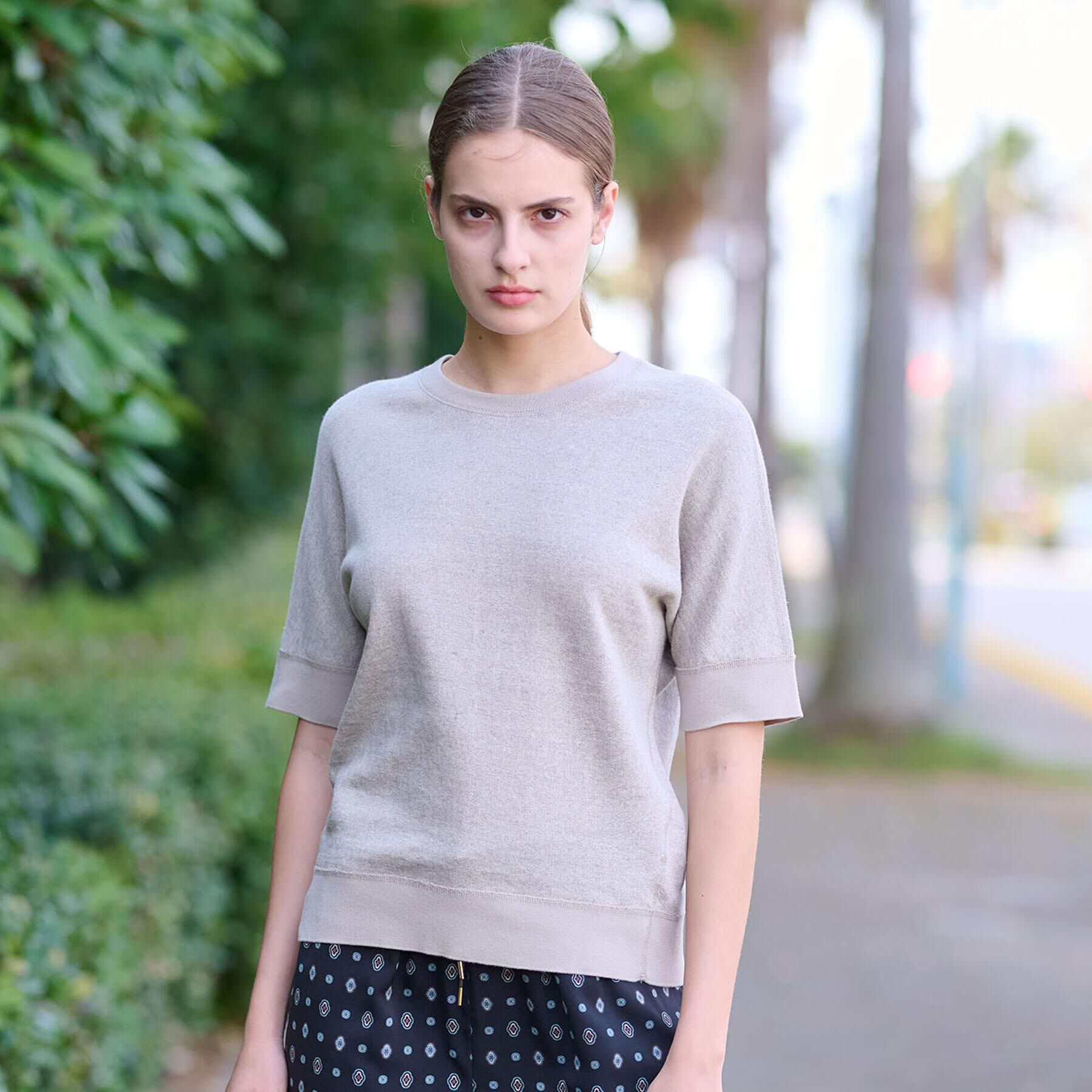 DRESSTERIOR「【毎年人気！／洗える】リネン裏毛ハーフスリーブプルオーバー」|Tシャツ・カットソー|