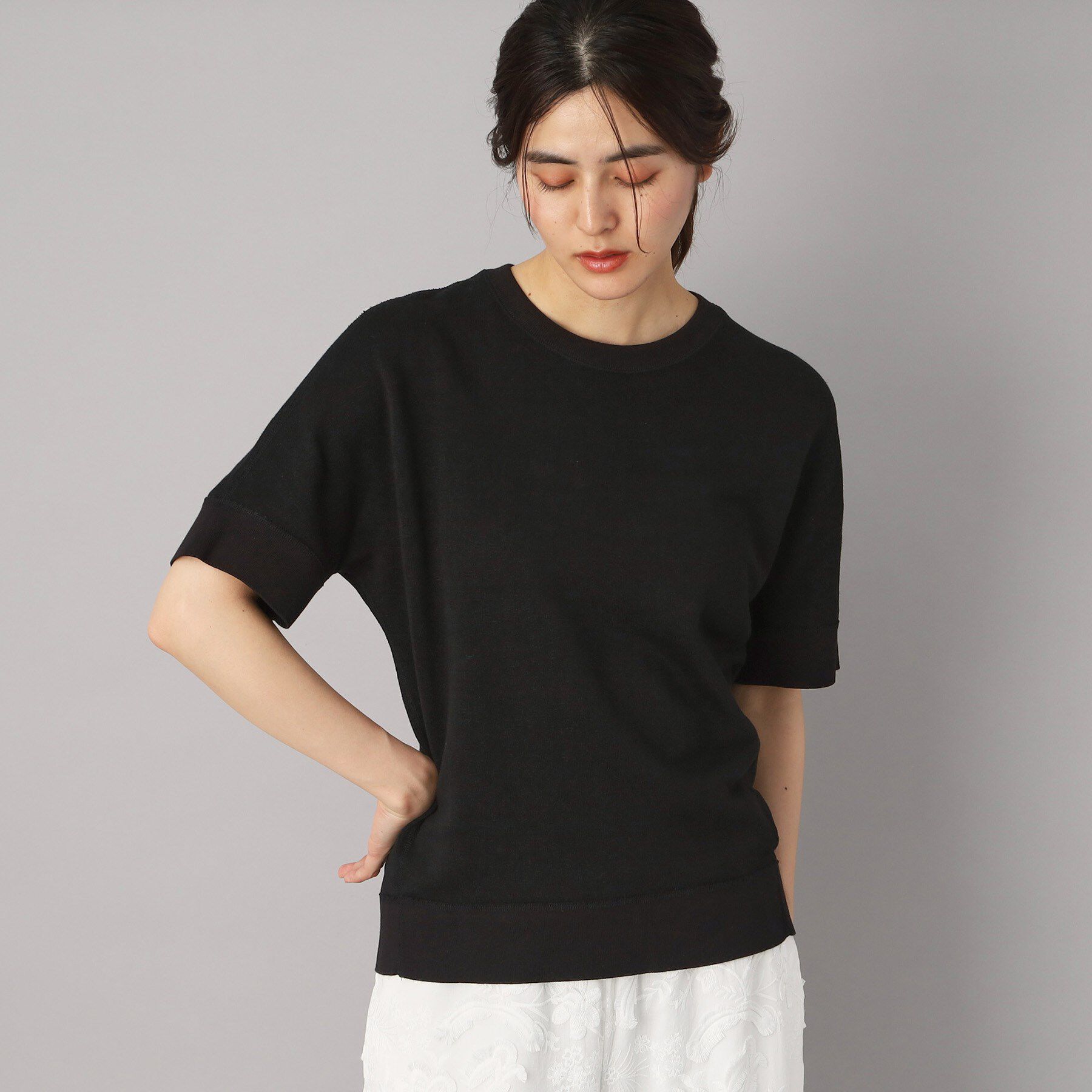 DRESSTERIOR「【毎年人気！／洗える】リネン裏毛ハーフスリーブプルオーバー」|Tシャツ・カットソー|