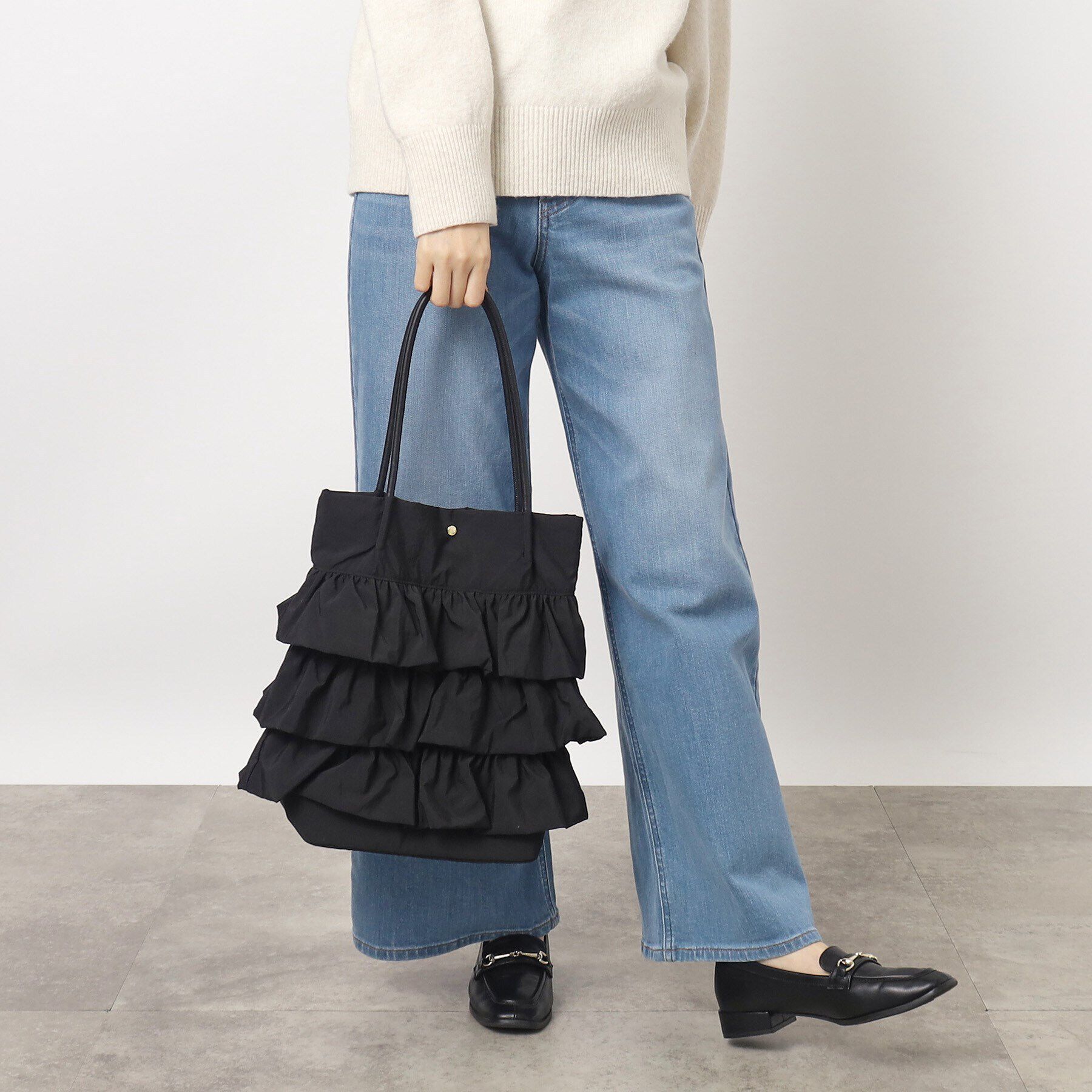 grove「【A4収納可】ティアードタックトート」|トートバッグ|