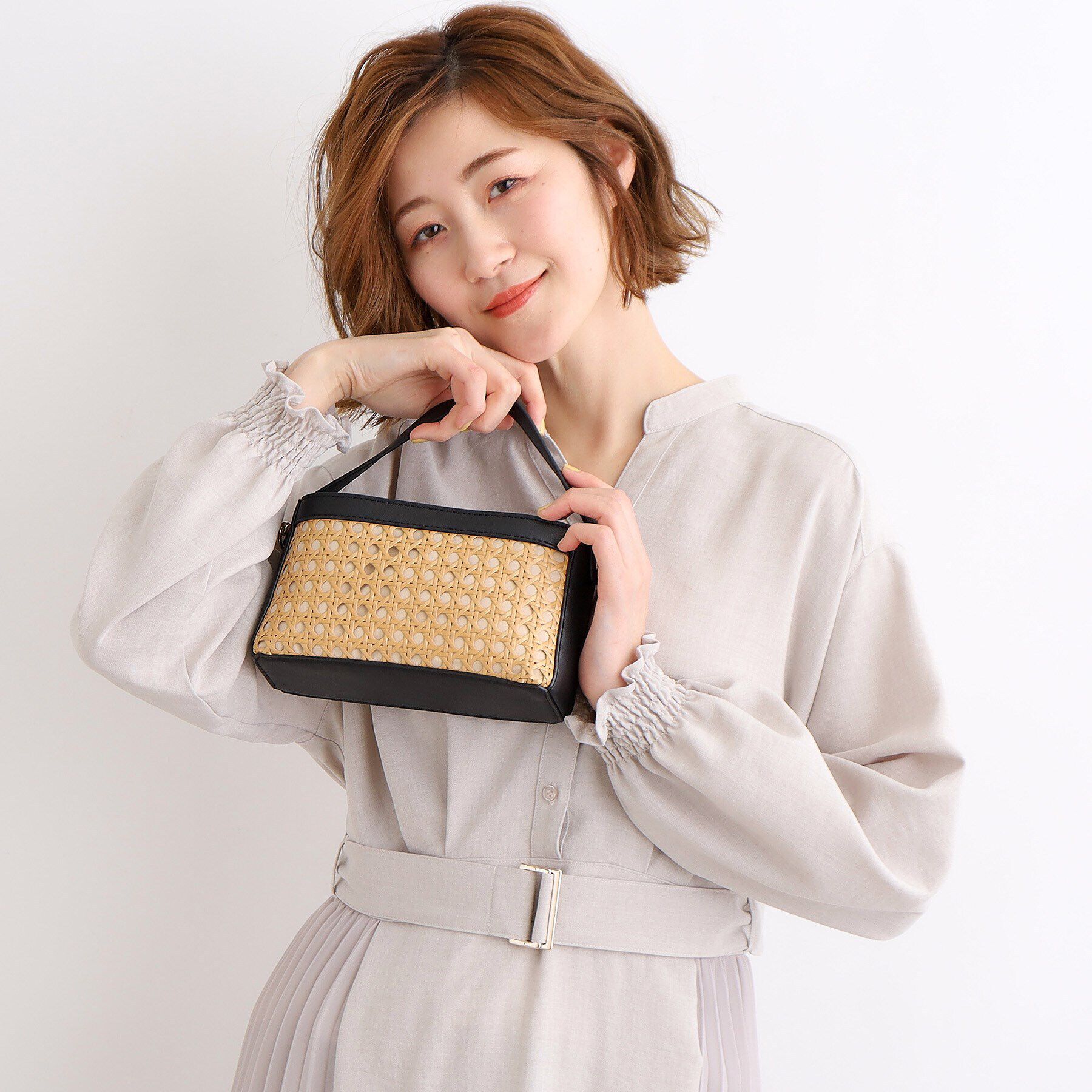 grove「【雑誌掲載商品】バンブー風メッシュミニショルダー」|ショルダー・メッセンジャー|