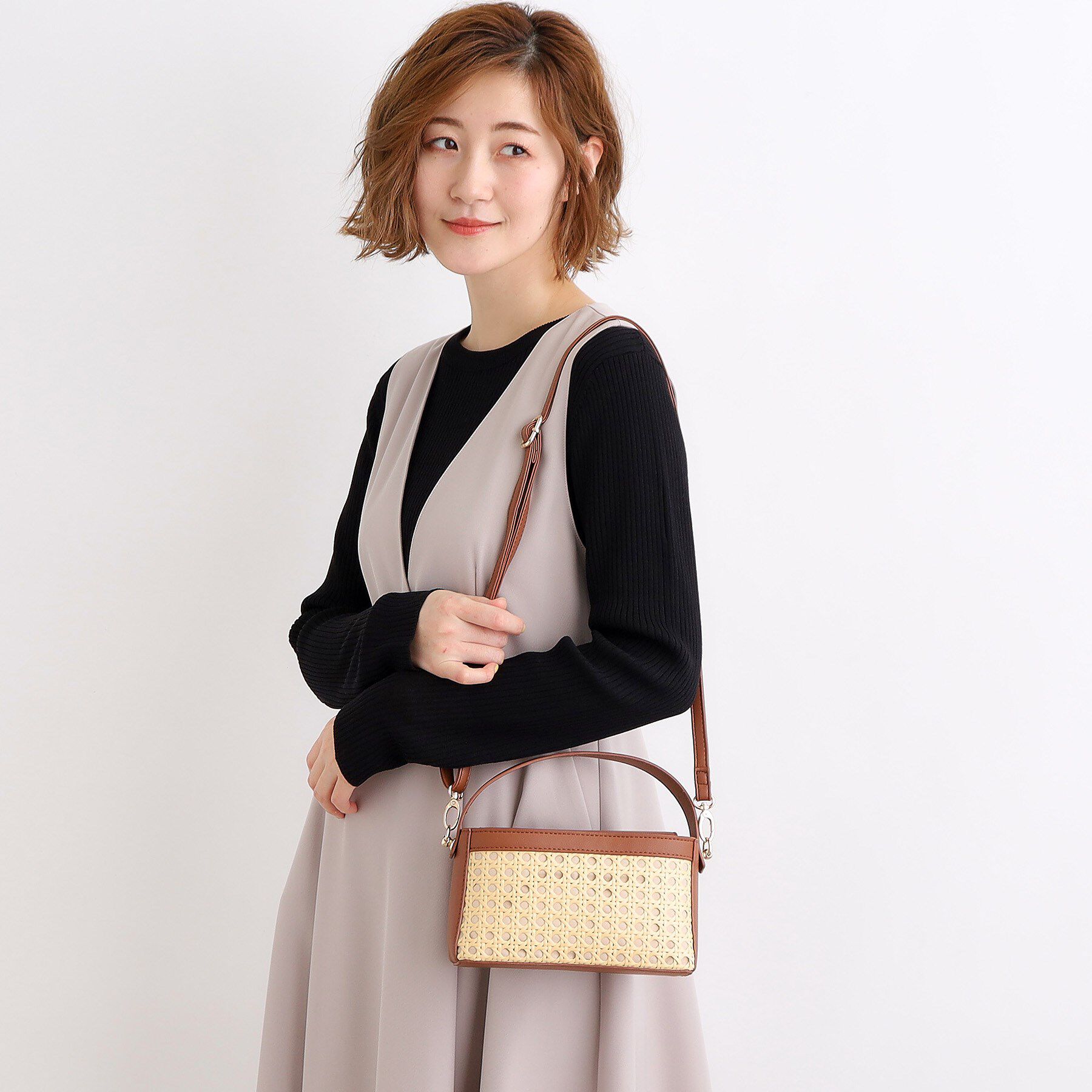 grove「【雑誌掲載商品】バンブー風メッシュミニショルダー」|ショルダー・メッセンジャー|